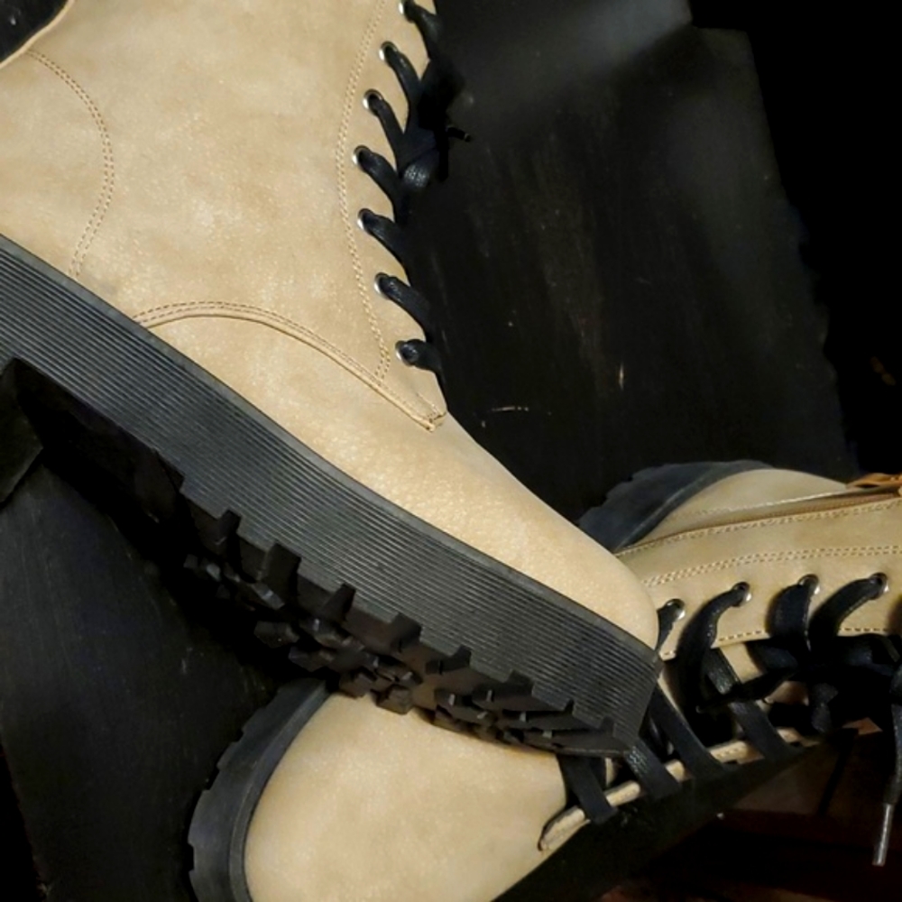 Tan n black Combat Boots